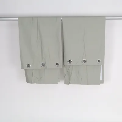 Rideau à œillets (Beige) de Ellos Polyester, Viscose