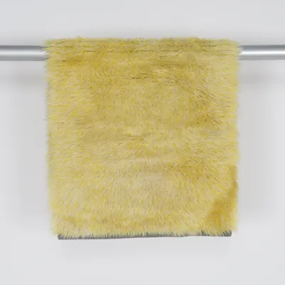 Hoogpolig vloerkleed (Geel)