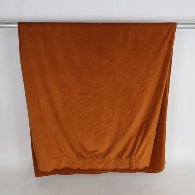 Gardin med rynkebånd (Brun) fra Ellos Polyester