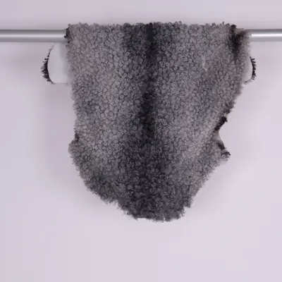 Long pile rug (Gray) from Tranås Skinnberedning Leather, Wool
