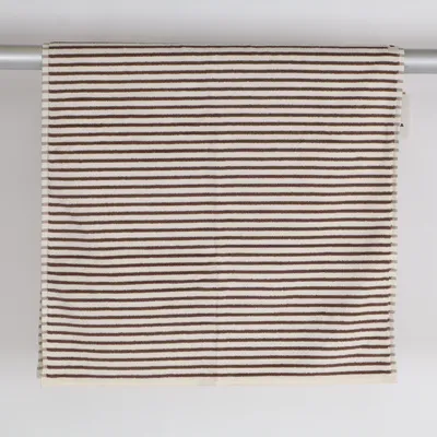 Serviette (Marron, Blanc) de Tekla Coton biologique