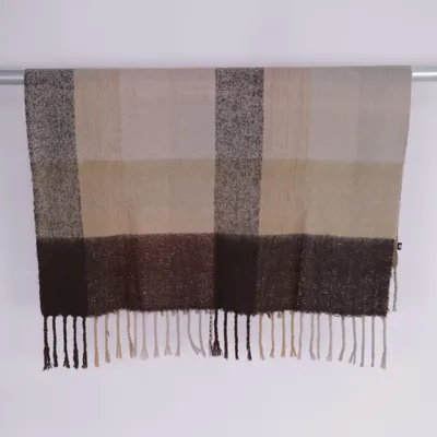 Pläd (Brun, Grå) från ByOn Akryl, Ull