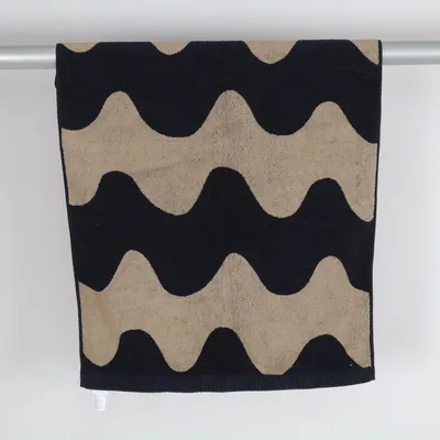 Bath towel (Black, Beige) from Marimekko Cotton