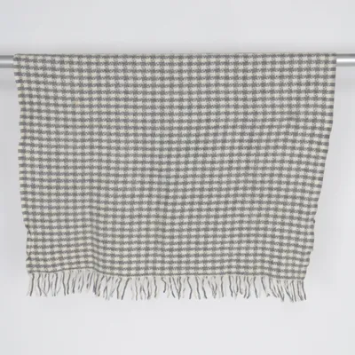Plaid (White, Black) from Klippan Wool