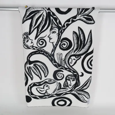 Couverture (Noir, Blanc) de Kosta Linnewäfveri