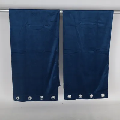 Öljettgardin (Blå) från Vidaxl