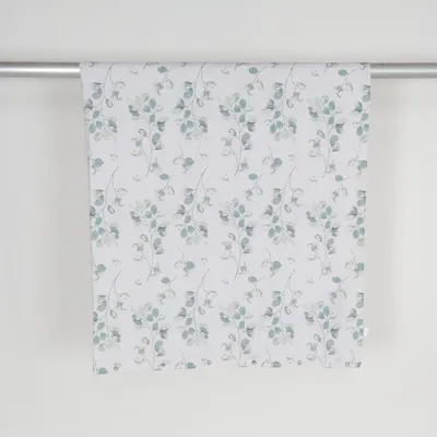 Rideau de douche (Blanc, Vert) Polyester