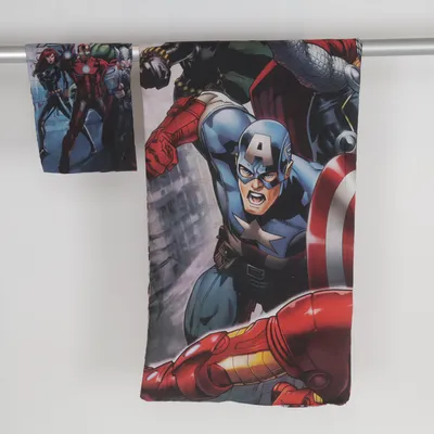 Bäddset (Blå, Grön, Röd, Vit, Flerfärgad) från Marvel Bomull