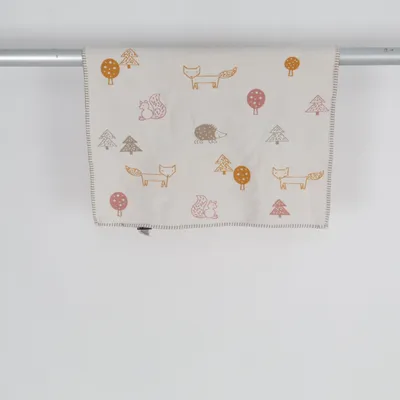 Baby blanket (White, Yellow, Brown) from David Fussenegger Organic cotton