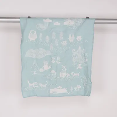 Babyfilt (Blå, Vit, Flerfärgad) från Klippan Ekologisk bomull