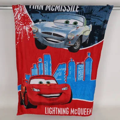 Tæpppe (Rød, Blå, Hvid) fra Disney Polyester