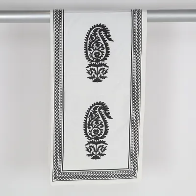 Löpare (Vit, Svart) från Zbh Bomull