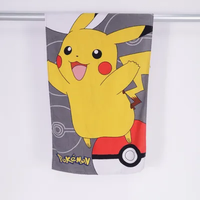 Handduk (Grå, Flerfärgad) från Pokémon Bomull