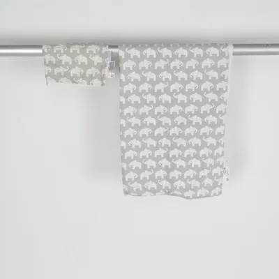 Bed set (Gray, White) from Rätt Start Organic cotton