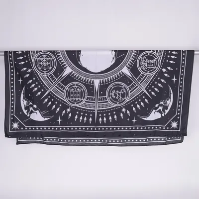 Shower curtain (Black, White) from Killstar Polyester