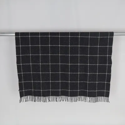 Plaid (Grå, Hvid) fra Klippan Uld