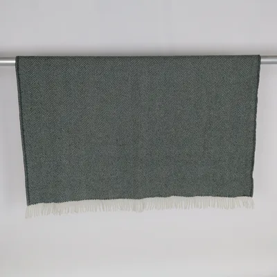 Filt (Grön, Vit) från Klippan