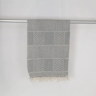 Filt (Grå, Vit) från Bloomingville Bomull, Polyester, Viskos