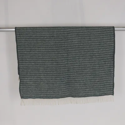 Pläd (Vit, Grå) från Klippan Ull