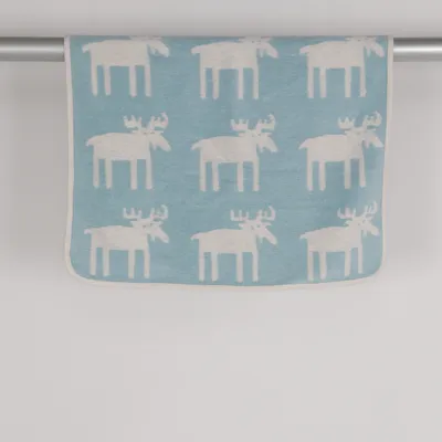 Filt (Blå, Beige) från Klippan Ekologisk bomull