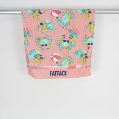 Beach towel (Pink, Multicolored) from Fatface Cotton