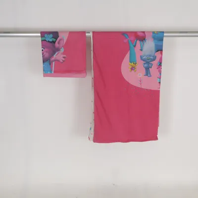 Bed set (Pink, Multicolored) from Dreamworks Trolls Cotton