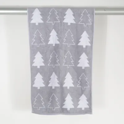 Serviette (Gris, Blanc) de Cawo Coton