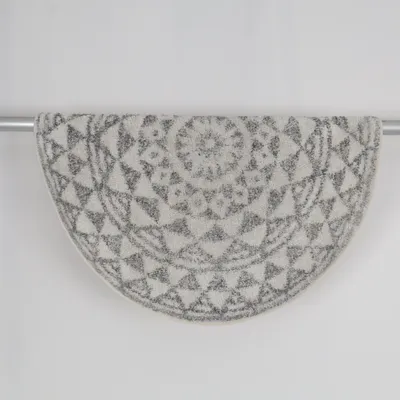 Bathroom mat (White, Gray) from HK Living Cotton