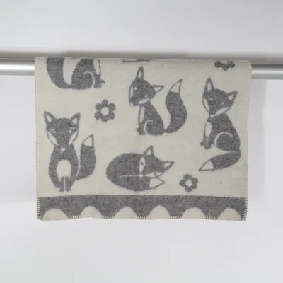 Baby blanket (Gray, Beige) from Klippan Wool