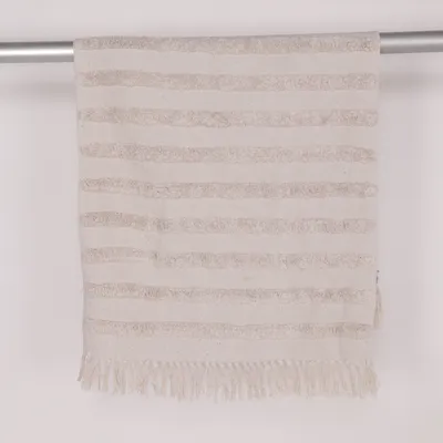 Fladvævet tæppe (Beige) Bomuld