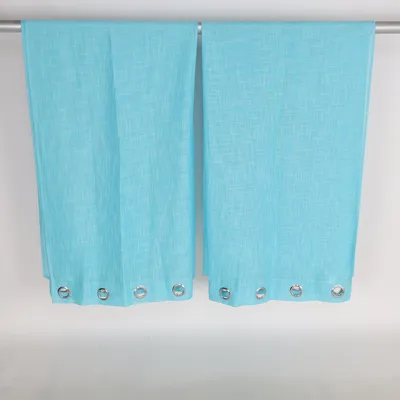 Öljettgardin (Blå) Polyester