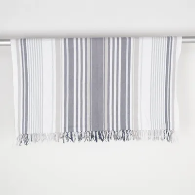 Serviette de plage (Bleu, Blanc, Gris) de ARC of Scandinavia Coton