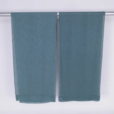 Gordijn aan roede (Turquoise) van Indiska Polyester