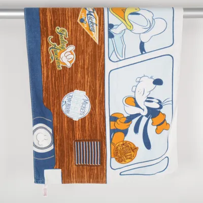 Serviette de plage (Marron, Bleu, Blanc) de Disney Store Coton