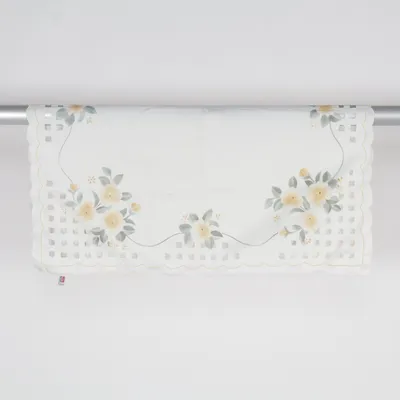 Tablecloth (White, Yellow, Green) from Elite Polyester