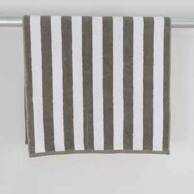Bath towel (Brown, White) from Living Cotton