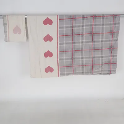Parure de lit (Beige, Gris, Rouge) de IDo Coton