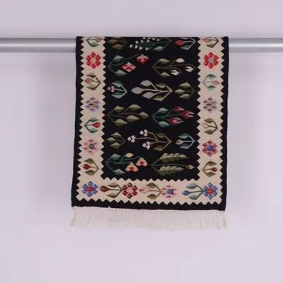 Röllakan rug (Black, Beige, Multicolored)