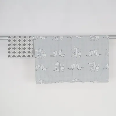 Parure de lit (Gris, Blanc) de Kids Concept Coton
