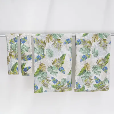 Bed set (Green, Blue, White) from Bassetti Cotton