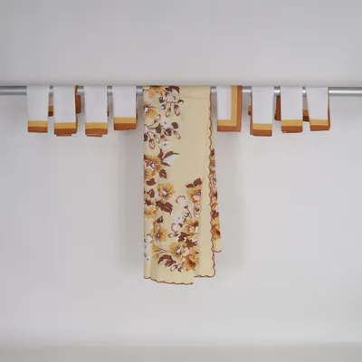 Bordsduk (Gul, Brun, Vit) från Eli Bomull, Polyester