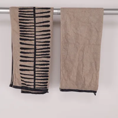 Badlakan (Beige, Svart) från Living by Hemtex Bomull