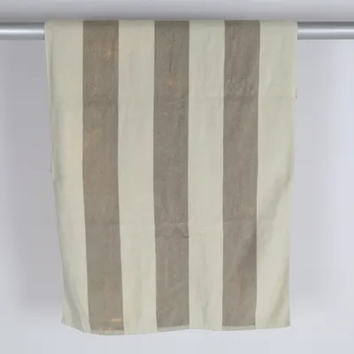 Badehåndklæde (Beige, Hvid) fra Åhléns Bomuld