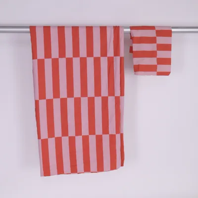 Bäddset (Rosa, Orange) från La Redoute Återvunnen bomull