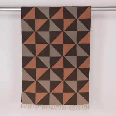 Tapis tissé (Marron, Beige)