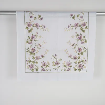 Bordsduk (Vit, Flerfärgad)