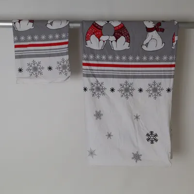 Parure de lit (Blanc, Gris, Rouge) de Schiesser Coton