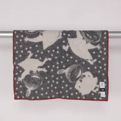 Babyfilt (Vit, Grå, Röd) från Klippan Ull