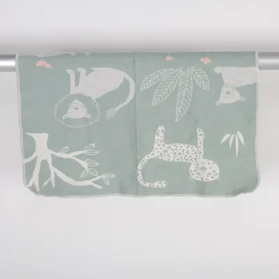 Couverture de bébé (Vert, Blanc) de David Fussenegger Coton, Viscose