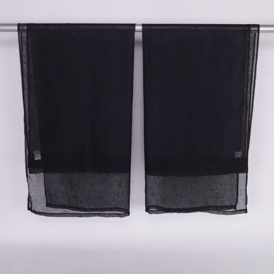 Gordijn aan roede (Zwart) van Rusta Polyester